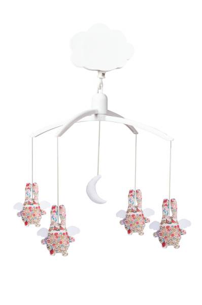 Trousselier Mobile Musical Ange Lapin Liberty